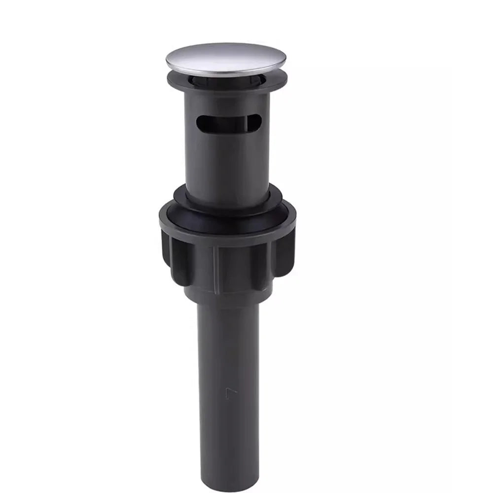 Luxury Plastic Pop up Basin Drain with Chrome Plate Finish Threaded Connection for Modern Bathroom Decor Hotel Use Easy to Clean