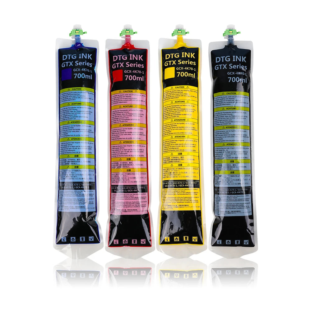 US Warehouse Shipping DTG Ink Pack GTX Pro 600 422 423 Printer DTG Ink Bag With Chip for Brother Printer Pigment Ink