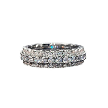 F1652 White Gold Diamond Ring Round Brilliant Cut D Color Women's Classic Engagement Ring