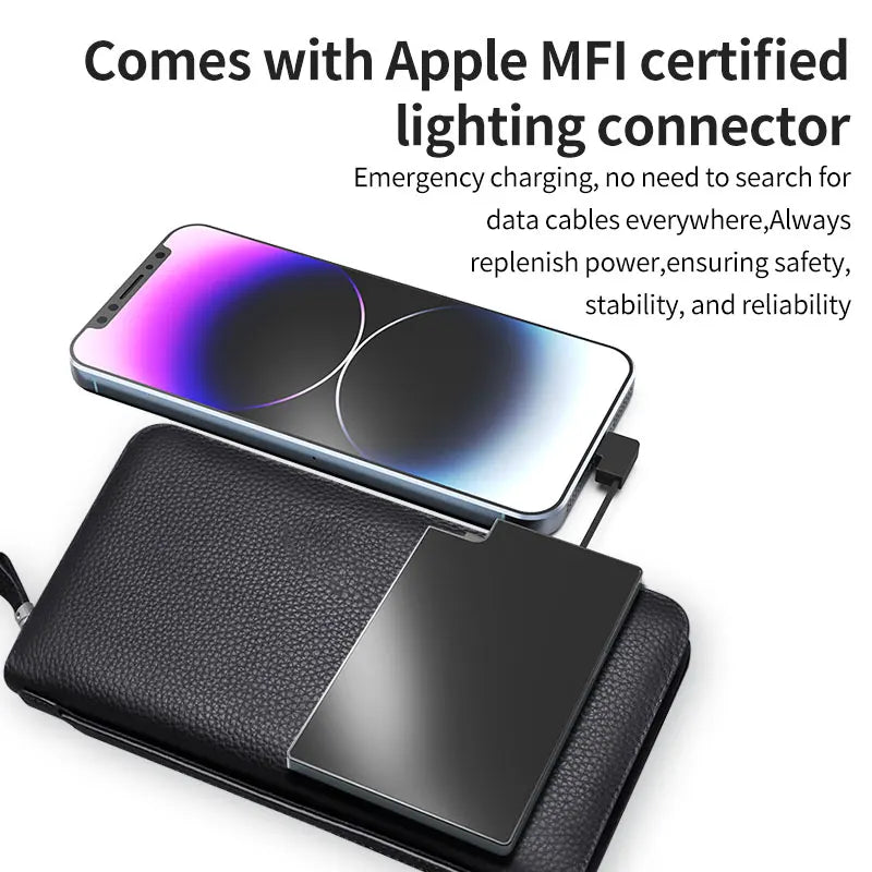 TRANGJAN Anti-lost Small Smart Tag Air Tag Finder Find My Wallet Card Emergency Power Bank Charger GPS Navigation IP65