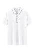 ANSZKTN 2025 Men New High-quality Ice Silk Seamless T-shirt Polo Shirt Solid Color Lapel Top