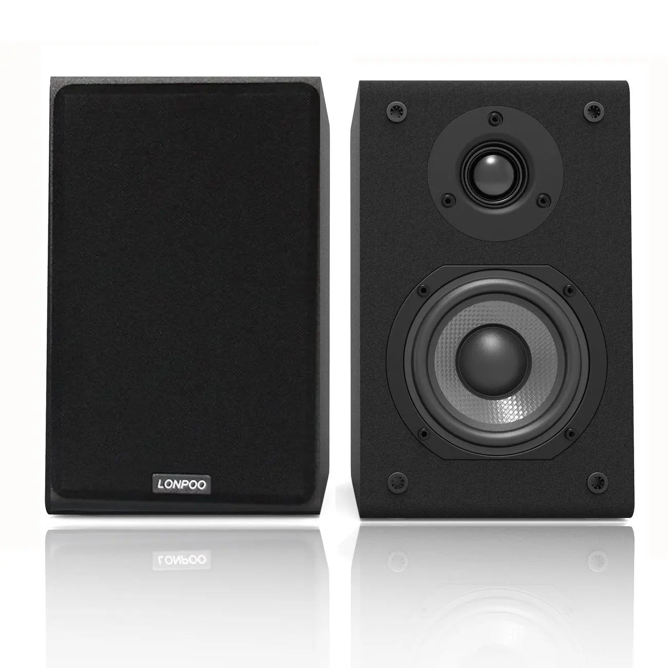 LONPOO LP42 75W*2 Passive Bookshelf Speaker HiFi Pair Speaker