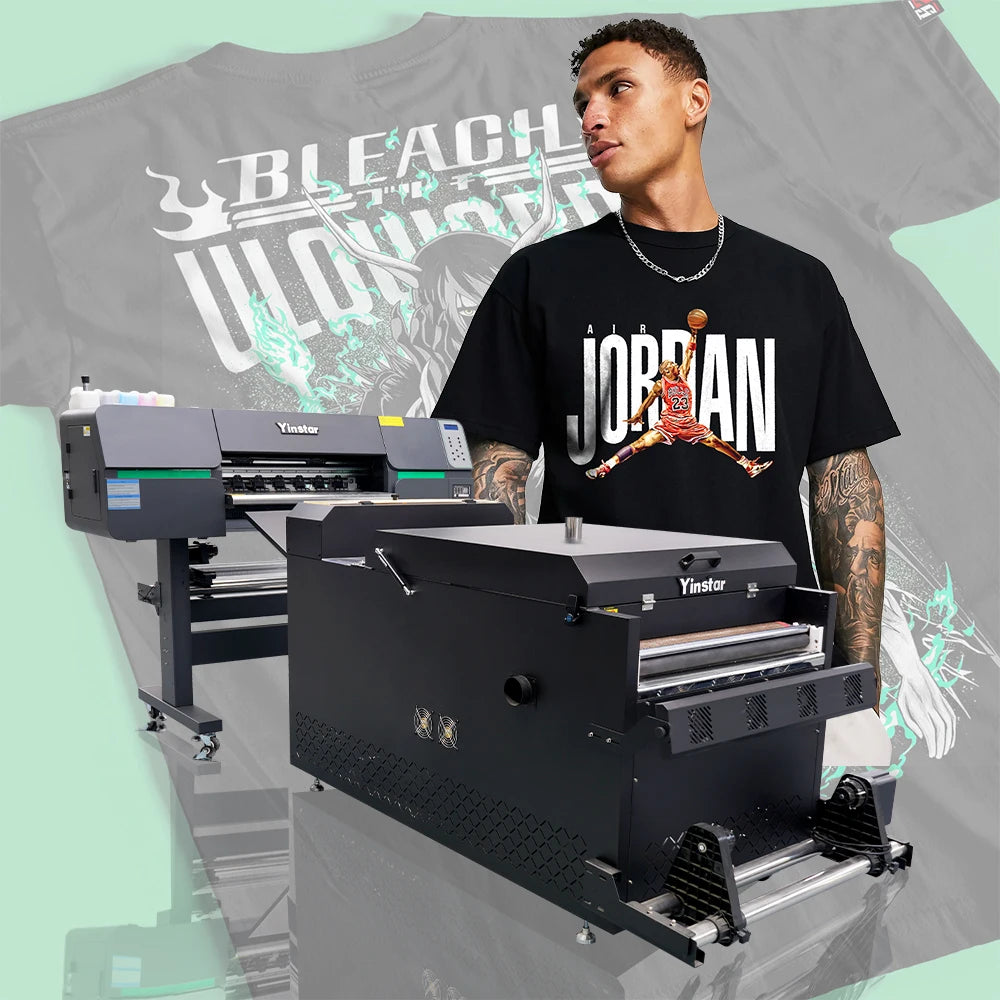 Yinstar 24 Inch Dtf Printer Digital Printer for T-shirt Clothes Textile Dual Printhead I3200 Digital  Imprimante Dtf Printer