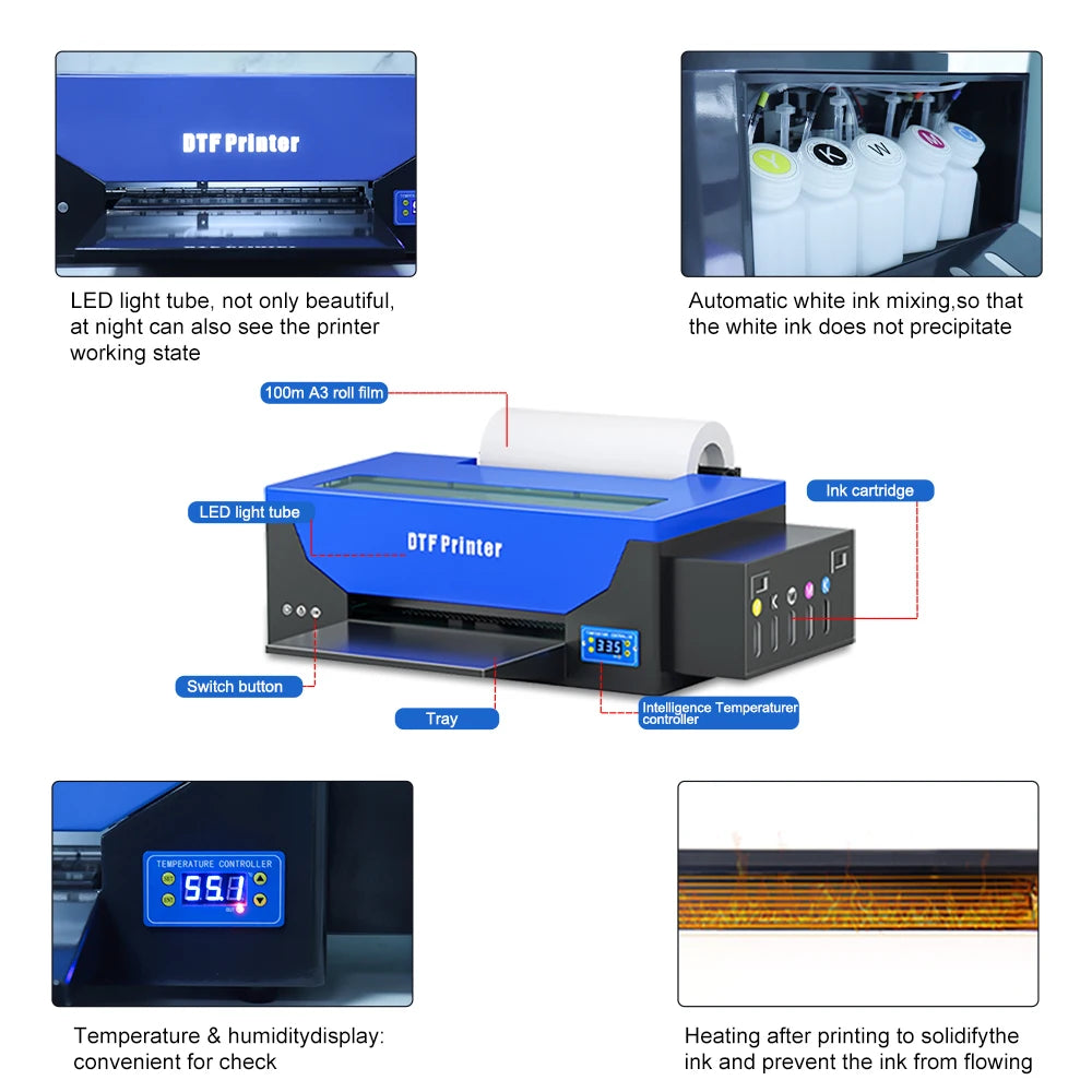 Factory Supply Impresora DTF L1800 30cm Direct to Film Printing T-shirt Machine DTF Printer