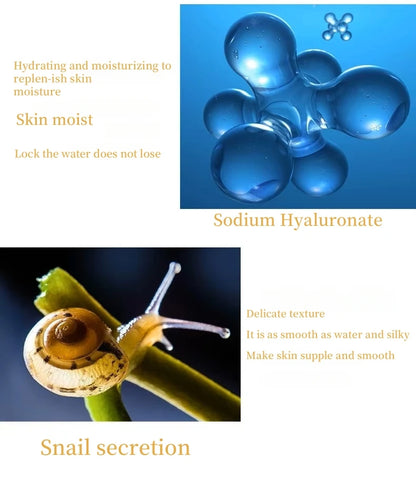 MRUIS 24k Gold  Collagen Cream Peptide Snail Brighten Whitening Skin and Fight Against Aging Serum Lotion Facial Care Luxury Set