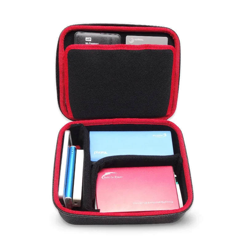 GHKJOK 3.5 inch Large HDD USB Flash Drive external hard disk case Cable Organizer Bag Carry Case usb flash disk GH1603