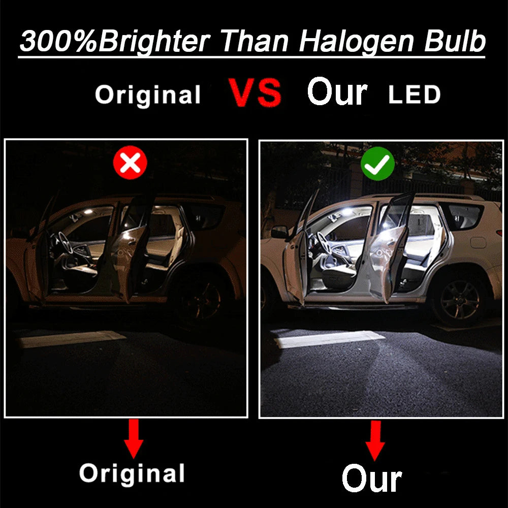 For Nissan XTrail X Trail T32 T31 T30 2002-2020 Car Interior LED Light Seat Roof Map Dome Trunk License Plate Lamp Canbus