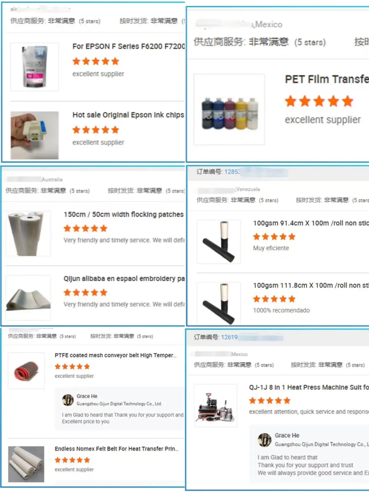 Heat Transfer Ink Sublimation Ink Bag for  Printers F6070 F6200 F6270 F7200 F9200 F9370 Digital Textile Printing
