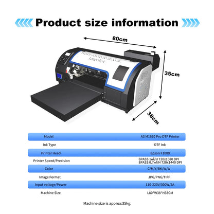 Hot Sale Lancelot M1630PRO A3 DTF Transfer Printer Bundle with Laptop and Oven for Custom Tshirt Printing and Garment Decoration