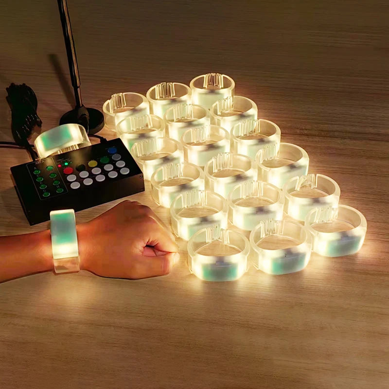 Finegreen Custom logo Remote Led Bracelet Remote Led Bracelet for Party Sport Event