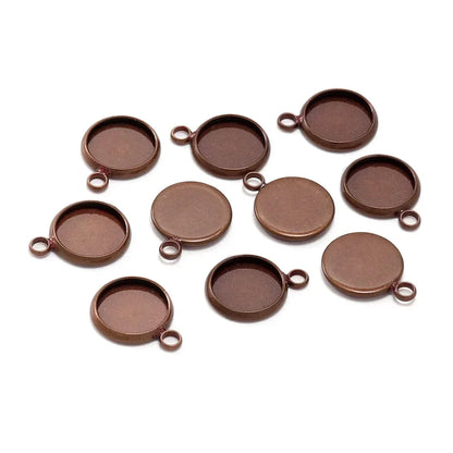 8 10 12 14 16 18 20 25mm Round Cabochon Base Tray Bezels Blank Setting Supplies For DIY Jewelry Making Findings Bracelet Pendant