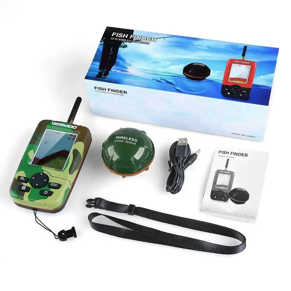 Wireless Sonar Underwater Visual HD Fishing Finder Detector Ultrasonic  Fish Finder LCD Display 100m Width and 40m Depth