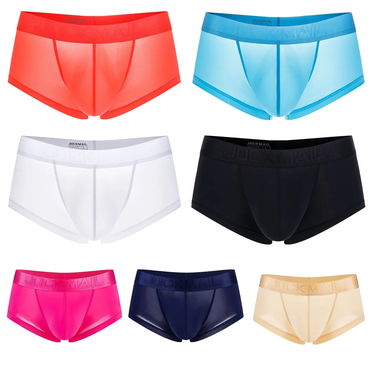 Boxer Ultra-thin Breathable Knitted Ice Silk Fiber Translucent Cool Underwear All Seasons Daily Casual Low-waisted Men's