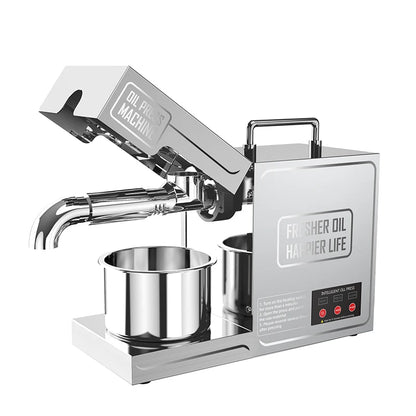 Small 110v Commercial Corn Coconut Palm Oil Extruder 220v Stainless Steel Peanut Sunflower Oil Extrusion Machine