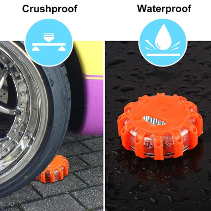 2PCS 3PCS 6PCS Car Emergency Strobe Flashing Warning Light Roof Road Safety Lamp Roadside Orange Beacon Magnetic Base Light