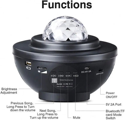 2020 New Modern LED Star Projector Hot Sale Night Sky Unique Galaxy for Kids' Bedroom Electric Dropshipping Oversea Stock ABS