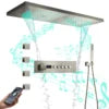 Ceiling Rain Shower Matte Black Modern LED Music Shower Set 36*12inch  Bathroom Thermostatic Digital Smart Mixed System