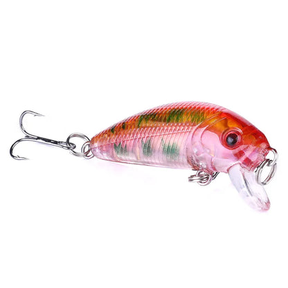 Hengjia 3d Eyes Hard Body 5cm Small Minnow Flying Fishing Lure