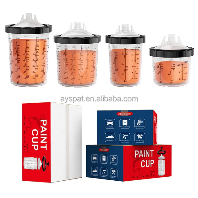 Hot Sale Manufacture 800cc Plastic Disposable Paint Mixing Spray Gun Cups