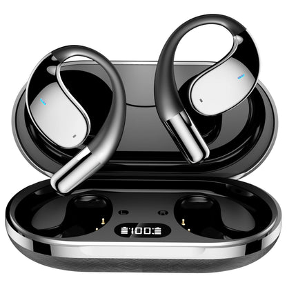 Newest BT 5.3 OWS Earbuds Stereo Deep Bass Over Ear Bud With Earhooks  Noise Cancelling Mics Sport Wireless Headphone