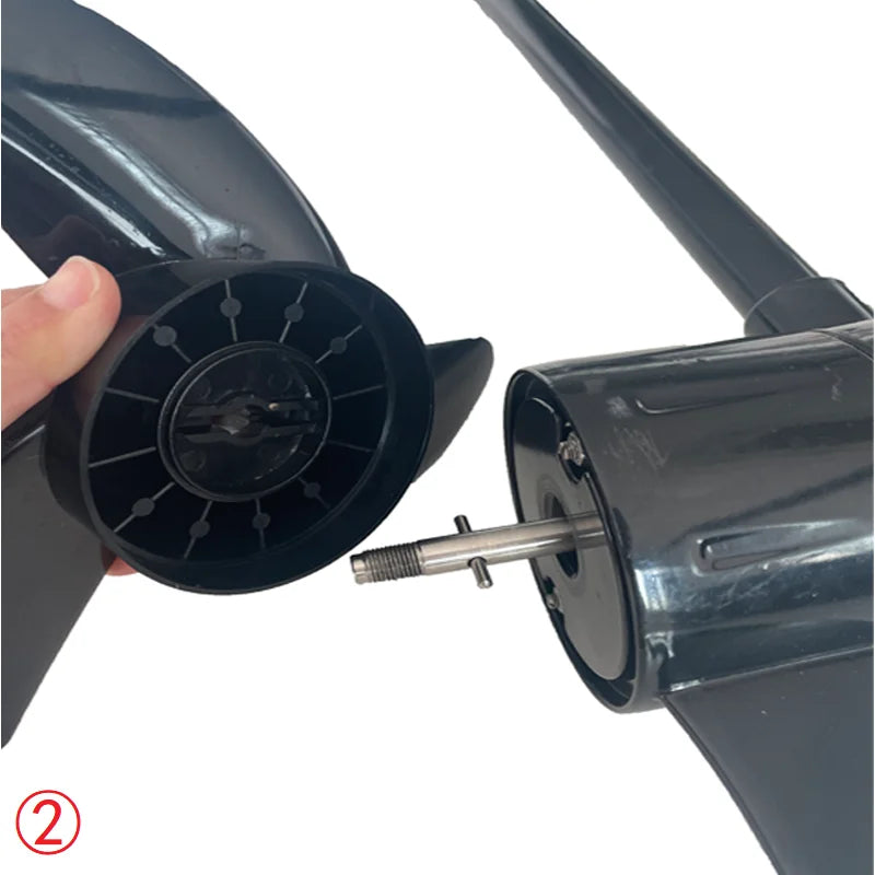 Solar Marine Outboard Electric Motor Replacement Propeller Kit Carbon Fiber 18-88lbs Fishing Boat Parts