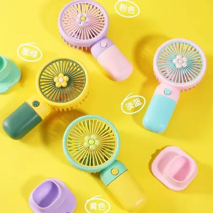 Wholesale Mini Rechargeable USB Cooling Fan Portable Outdoor Multi-Functional Ventilante Single Speed Handheld Cute Design