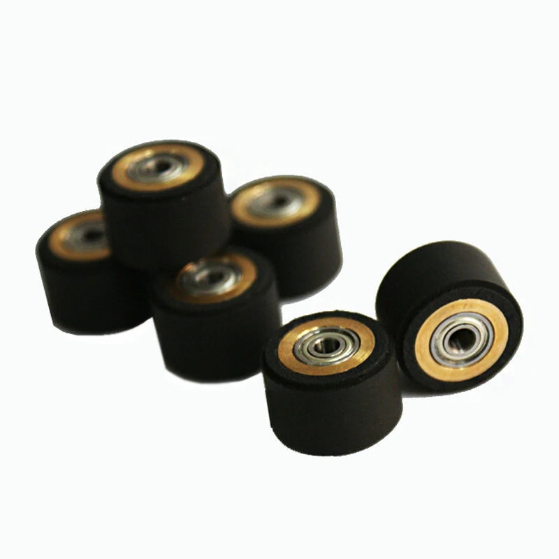 10pcs Pinch Roller Graphtec Skycut Printer Vinyl Cutter Cutting Plotter Roll 4x11x16mm Rubber Copper Core Press Paper Wheel