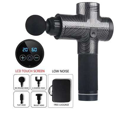 Hot Selling Body Deep Tissue Massage Gun 6 Head Attachments Quick Rechargeable