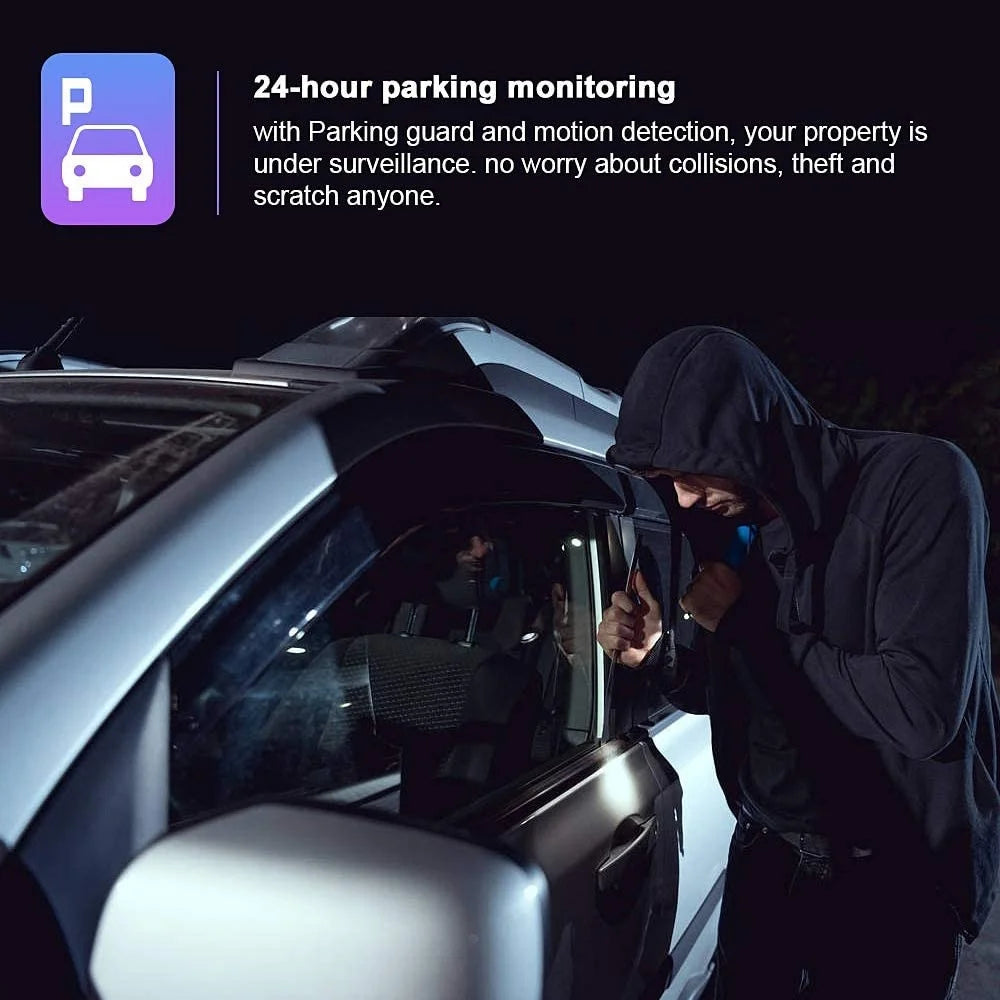 10 Inch 4K+1080P Drive Recorder Car Rearview Mirror Dash Cam Front and Rear with Dual Lens Wifi GPS Parking Monitor Night Vision