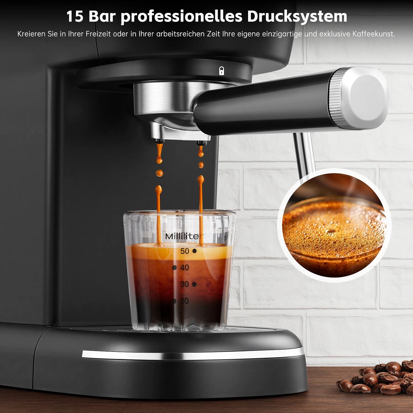 Cappuccino Maker Automatic Espresso Machine with Milk Steamer