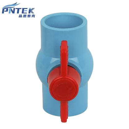 PVC Compact Ball Valve With Bule Body PP Butterfly Handle Strong Ball Valves Ro Uv