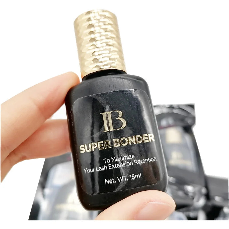 5 Bottles IB Super Bonder Eyelash Extension Glue 15ml IB Primer Professional Clear False Lash Adhesive Makeup Tools Wholesale