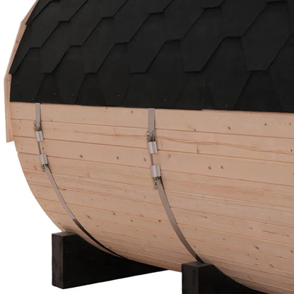 High Quality Outdoor Wet Steam Solid Wood Pine Barrel Sauna Room with Stove