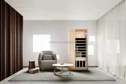 Steam Canadian Red Cedar Indoor  Sauna Room OEM Custom-made One Person Sauna Heater Infrared Heating Panel