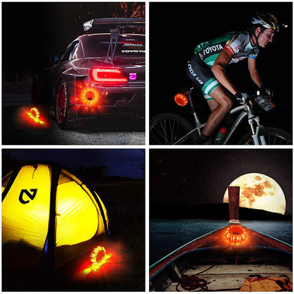 2PCS 3PCS 6PCS Car Emergency Strobe Flashing Warning Light Roof Road Safety Lamp Roadside Orange Beacon Magnetic Base Light
