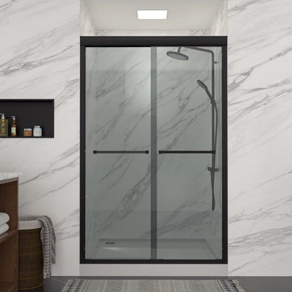 Factory Direct Sale Custom 48" X 76" Luxury Top Quality Bypass Frameless Double Sliding Glass Bathroom Shower Door
