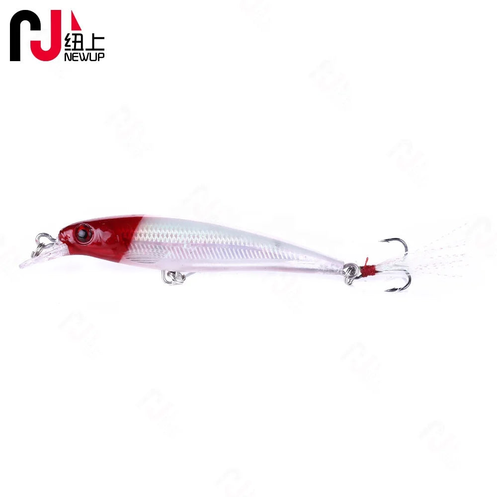 Hot Minnow 9CM 8G Japan Iscas Minnow Feather Hook Set Fishing Lures