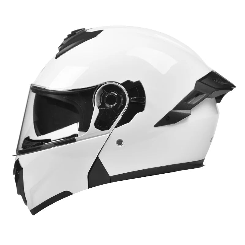 New Unisex Motorcycle Flip up Helmet ABS Safety Modular All Seasons 1 Year Warranty AD Dual Visor Unisex Cascos Para Moto Helmet