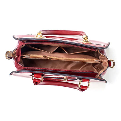New Arrival Large Capacity Women's PU Casual Tote Bag Cross Body Style with Zipper Closure Lady's Handbag