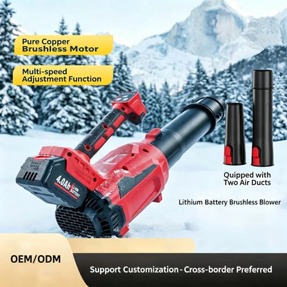 Handheld Cordless Blower Brushless Motor 3-Year Warranty Battery Powered Adjustable Speed DIY ABS Material Snow & Leaf Removal