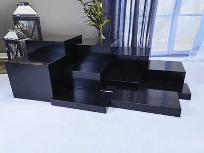 10pcs Black Acrylic Classic Buffet Set Wedding Party Food Display Risers Elegant Decorations New Arrival