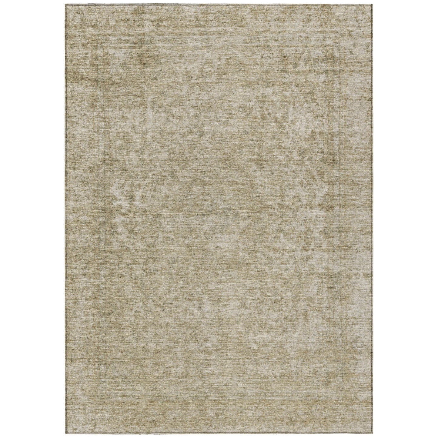 HMS 3' X 5' Brown Beige Abstract Indoor Outdoor Area Rug Handmade Wool Cut Pile for Living Room Bedroom Persian Style Washable