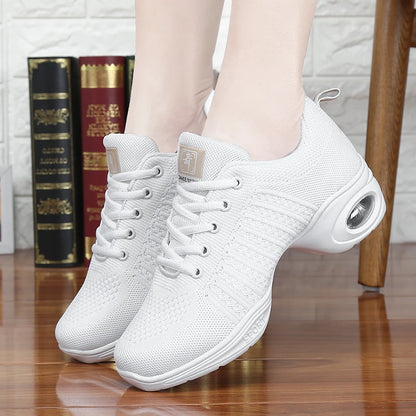 Height Increasing Mesh Zapatos Deportivos Lace-up Casual Walking Style Shoes Platform Dance Sports Shoe Women Ladies Sneakers