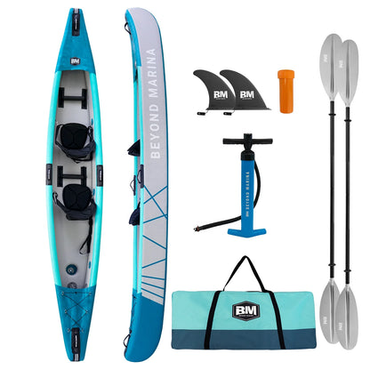 Whitewater Canoe Boat 2 Person Drop Stitch Inflatable Kayak for Fishing