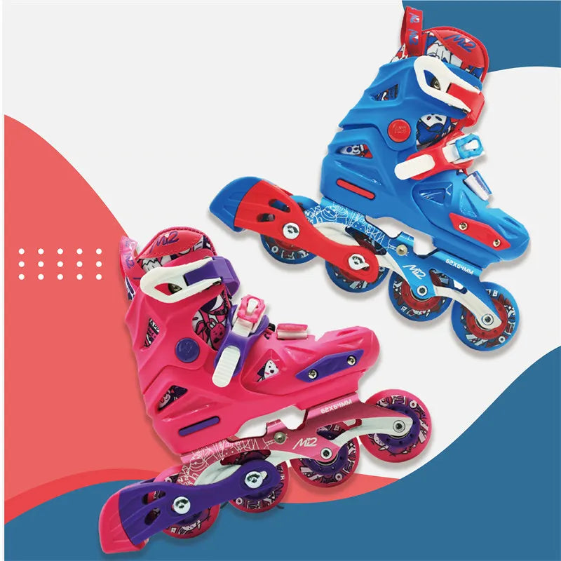 Factory Hot Sale Children's Freestyle Inline Skates 4 Wheels Adjustable Outdoor Electric Roller Skates ABEC-9 Bearings PP Shell