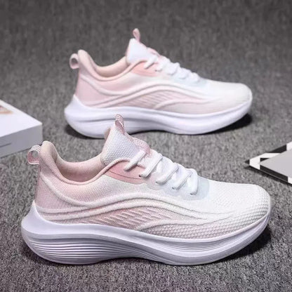New Breathable Shoes Versatile Thick Soled Board Shoes, Spliced Sports and Leisure Running Shoes