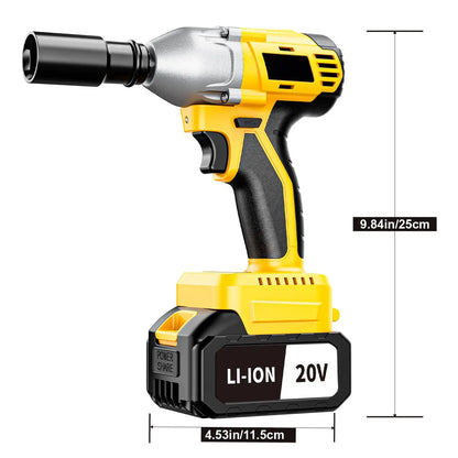 20V Brushless Cordless Impact Wrench Set 1 2 Inch Drive 430NM Max Torque Industrial Grade 3 in 1 Tool Kit Battery Powered