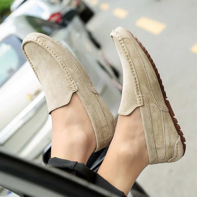 Suede Leather Man Loafers Luxury 2021 Casual Shoes For Men Boat Shoes Handmade Men Slipon Driving Shoes Male Moccasins Zapatos99