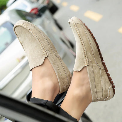 Suede Leather Man Loafers Luxury 2021 Casual Shoes For Men Boat Shoes Handmade Men Slipon Driving Shoes Male Moccasins Zapatos99