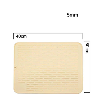 Silicone Dish Quick Bar Drying Dining Table Bath Mat Custom Logo Foldable Kitchen Large Microfiber
